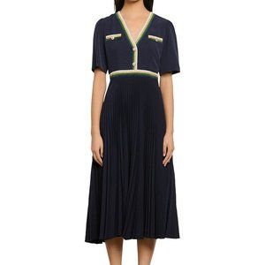 Sando Cruise Pleated Dress navy 34/XS
